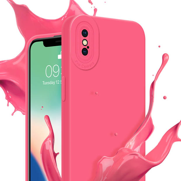 Cadorabo Hoesje geschikt voor Apple iPhone XS MAX in FLUID ROOD - Beschermhoes TPU silicone Cover Case