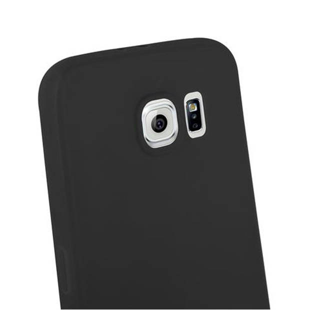 Cadorabo Hoesje geschikt voor Samsung Galaxy S6 in CANDY ZWART - Beschermhoes TPU silicone Case Cover