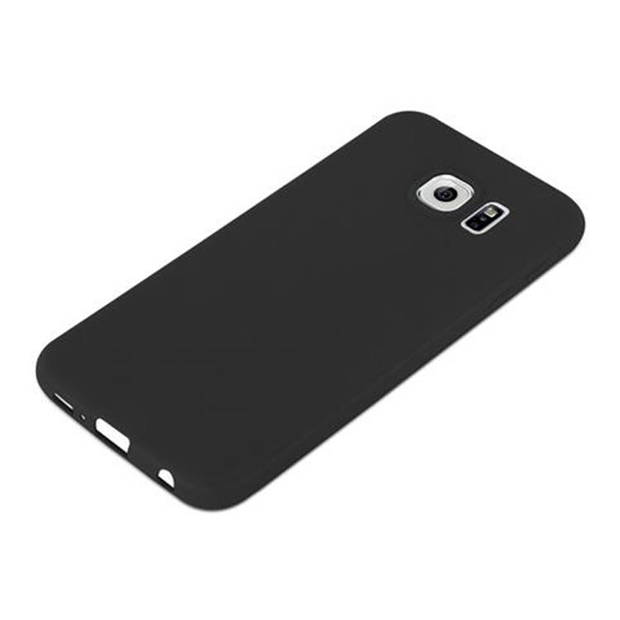 Cadorabo Hoesje geschikt voor Samsung Galaxy S6 in CANDY ZWART - Beschermhoes TPU silicone Case Cover