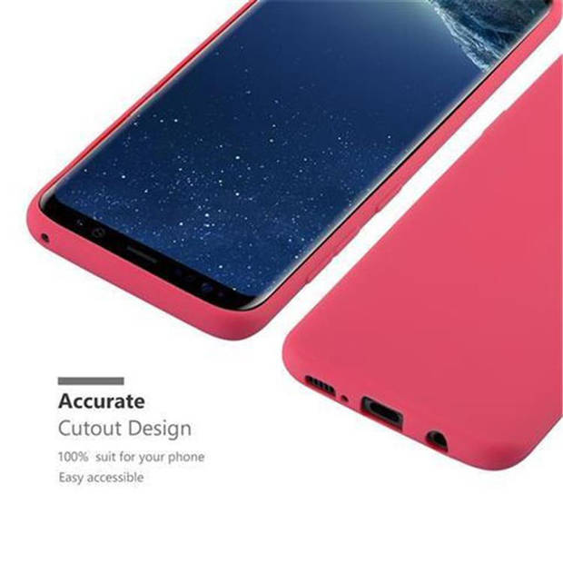 Cadorabo Hoesje geschikt voor Samsung Galaxy S8 in CANDY ROOD - Beschermhoes TPU silicone Case Cover