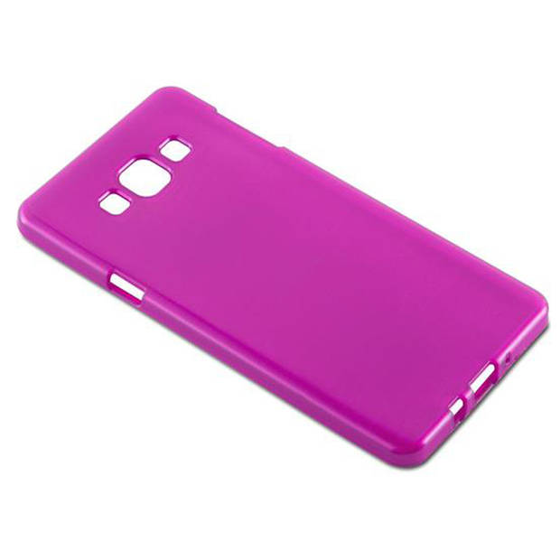 Cadorabo Hoesje geschikt voor Samsung Galaxy A7 2015 in ROZE - Beschermhoes TPU silicone Case Cover Brushed