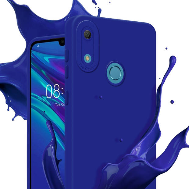 Cadorabo Hoesje geschikt voor Huawei Y6 2019 in FLUID BLAUW - Beschermhoes TPU silicone Cover Case