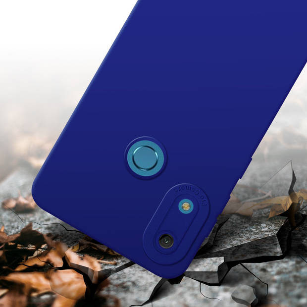 Cadorabo Hoesje geschikt voor Huawei Y6 2019 in FLUID BLAUW - Beschermhoes TPU silicone Cover Case