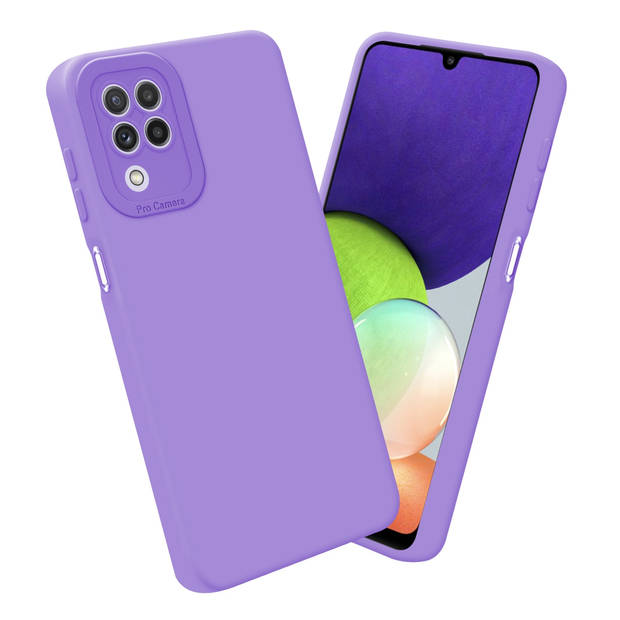 Cadorabo Hoesje geschikt voor Samsung Galaxy A22 4G in FLUID LICHT PAARS - Beschermhoes TPU silicone Cover Case