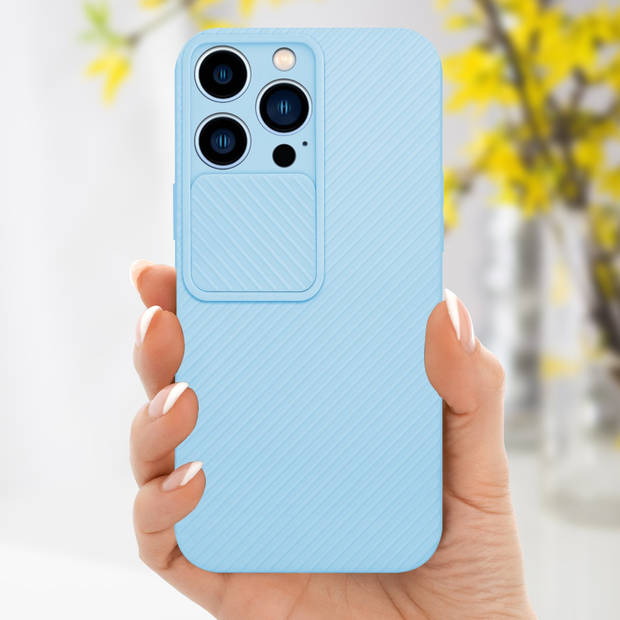 Cadorabo Hoesje geschikt voor Apple iPhone 13 PRO in Bonbon Licht Blauw - Beschermhoes TPU-silicone Case Cover