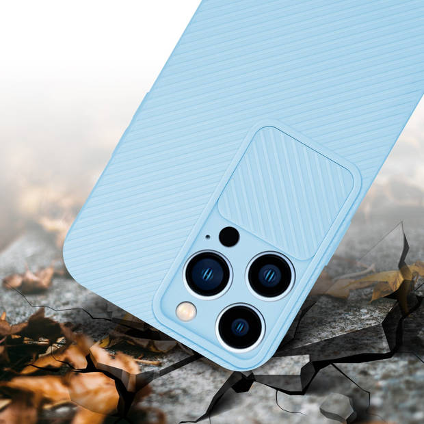 Cadorabo Hoesje geschikt voor Apple iPhone 13 PRO in Bonbon Licht Blauw - Beschermhoes TPU-silicone Case Cover