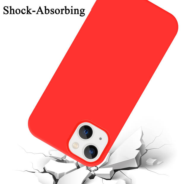 Cadorabo Hoesje geschikt voor Apple iPhone 14 PLUS Case in LIQUID ROOD - Beschermhoes TPU silicone Cover