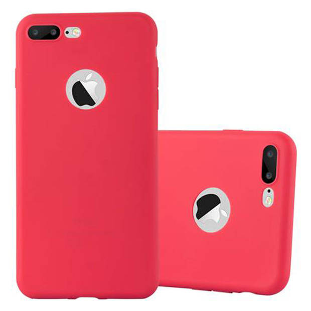 Cadorabo Hoesje geschikt voor Apple iPhone 7 PLUS / 7S PLUS / 8 PLUS in CANDY ROOD - Beschermhoes TPU silicone Case