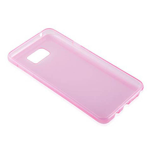 Cadorabo Hoesje geschikt voor Samsung Galaxy NOTE 5 in TRANSPARANT ROZE - Beschermhoes Cover gemaakt van TPU Silicone