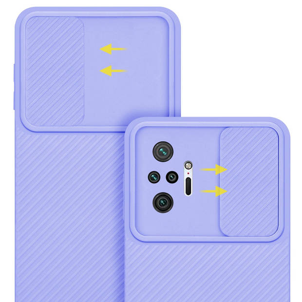 Cadorabo Hoesje geschikt voor Xiaomi RedMi NOTE 10 PRO in Bonbon Paars - Beschermhoes TPU-silicone Case Cover