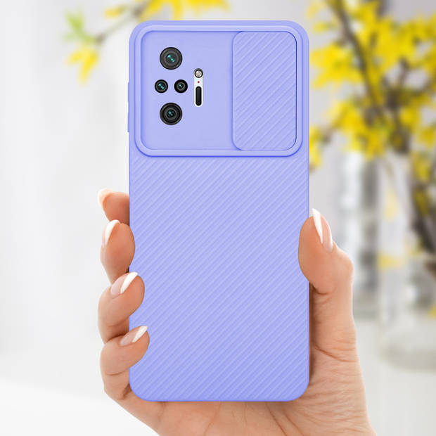 Cadorabo Hoesje geschikt voor Xiaomi RedMi NOTE 10 PRO in Bonbon Paars - Beschermhoes TPU-silicone Case Cover