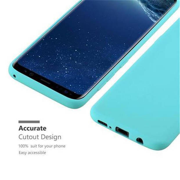 Cadorabo Hoesje geschikt voor Samsung Galaxy S8 in CANDY BLAUW - Beschermhoes TPU silicone Case Cover