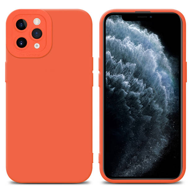 Cadorabo Hoesje geschikt voor Apple iPhone 11 PRO in FLUID ORANJE - Beschermhoes TPU silicone Cover Case