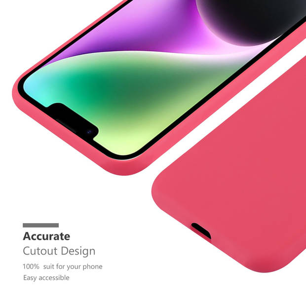 Cadorabo Hoesje geschikt voor Apple iPhone 14 PLUS in CANDY ROOD - Beschermhoes TPU silicone Case Cover