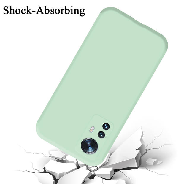 Cadorabo Hoesje geschikt voor Xiaomi 12 / 12X Case in LIQUID LICHT GROEN - Beschermhoes TPU silicone Cover