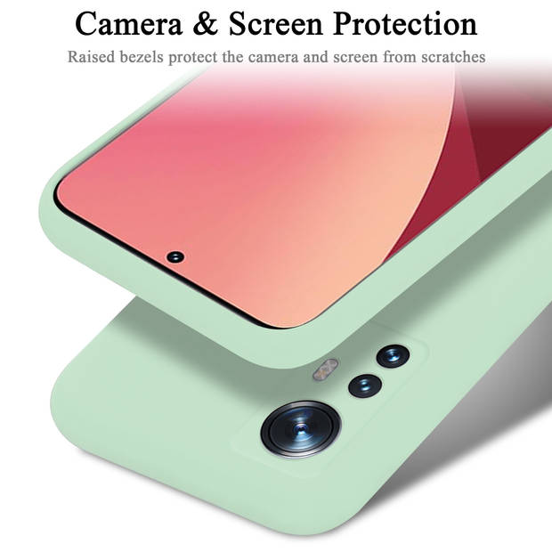 Cadorabo Hoesje geschikt voor Xiaomi 12 / 12X Case in LIQUID LICHT GROEN - Beschermhoes TPU silicone Cover