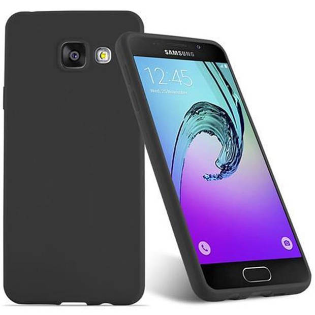 Cadorabo Hoesje geschikt voor Samsung Galaxy A3 2016 in CANDY ZWART - Beschermhoes TPU silicone Case Cover