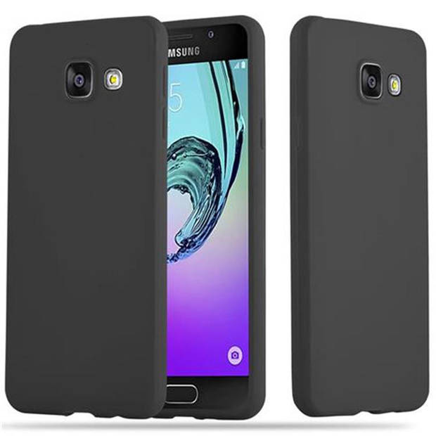 Cadorabo Hoesje geschikt voor Samsung Galaxy A3 2016 in CANDY ZWART - Beschermhoes TPU silicone Case Cover