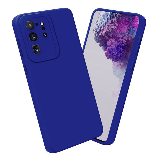 Cadorabo Hoesje geschikt voor Samsung Galaxy S20 ULTRA in FLUID BLAUW - Beschermhoes TPU silicone Cover Case