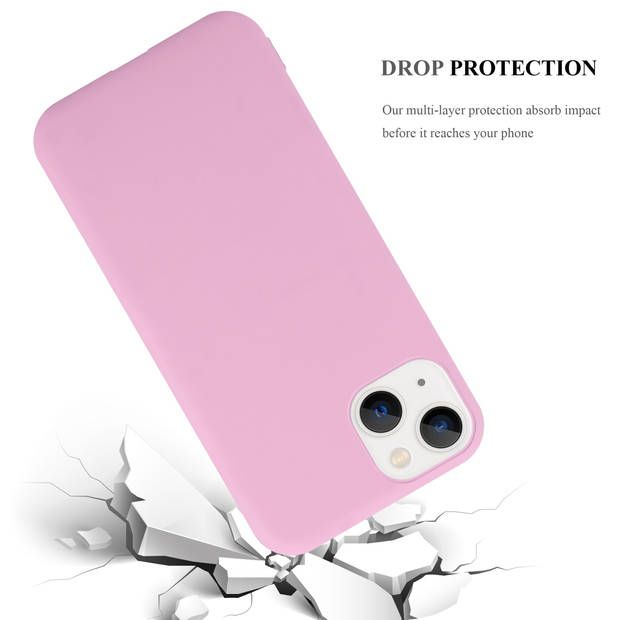 Cadorabo Hoesje geschikt voor Apple iPhone 14 in CANDY ROZE - Beschermhoes TPU silicone Case Cover