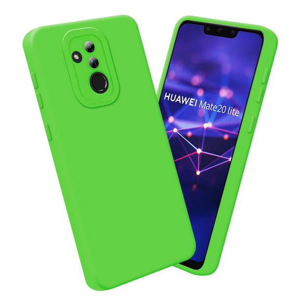 Cadorabo Hoesje geschikt voor Huawei MATE 20 LITE in FLUID GROEN - Beschermhoes TPU silicone Cover Case