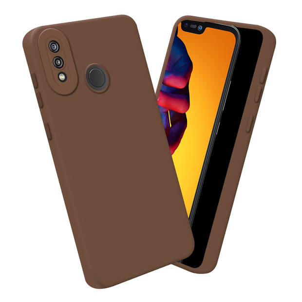 Cadorabo Hoesje geschikt voor Huawei P20 LITE 2018 / NOVA 3E in FLUID BRUIN - Beschermhoes TPU silicone Cover Case