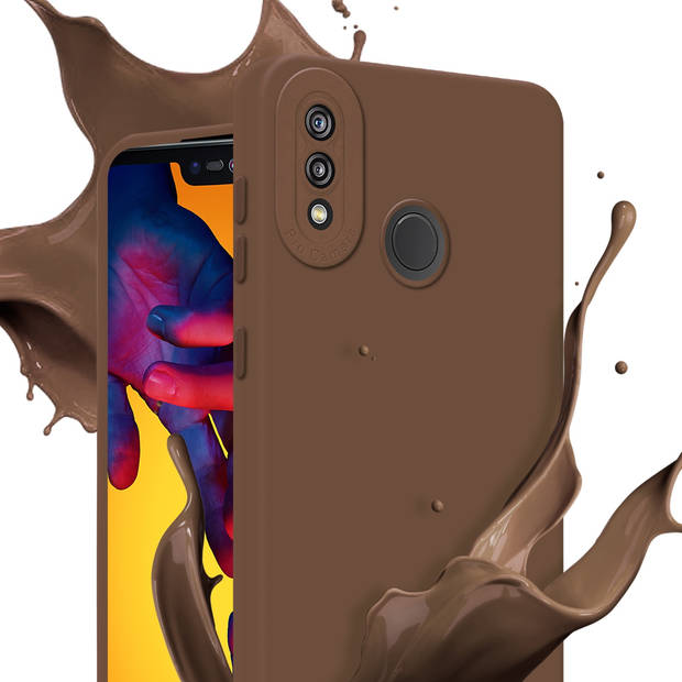 Cadorabo Hoesje geschikt voor Huawei P20 LITE 2018 / NOVA 3E in FLUID BRUIN - Beschermhoes TPU silicone Cover Case