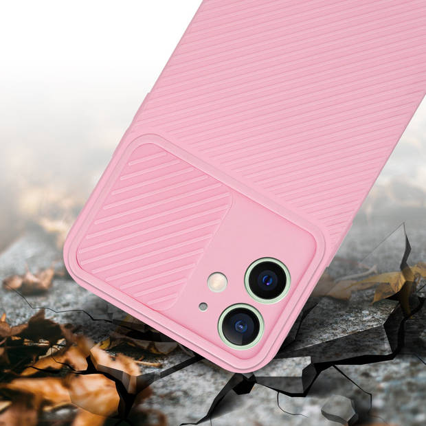 Cadorabo Hoesje geschikt voor Apple iPhone 12 MINI in Bonbon Roze - Beschermhoes TPU-silicone Case Cover