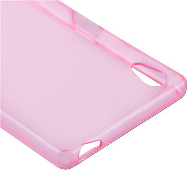 Cadorabo Hoesje geschikt voor Sony Xperia Z5 in TRANSPARANT ROZE - Beschermhoes Cover gemaakt van TPU Silicone Case