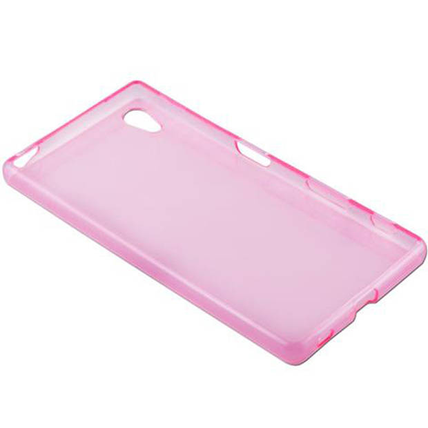 Cadorabo Hoesje geschikt voor Sony Xperia Z5 in TRANSPARANT ROZE - Beschermhoes Cover gemaakt van TPU Silicone Case