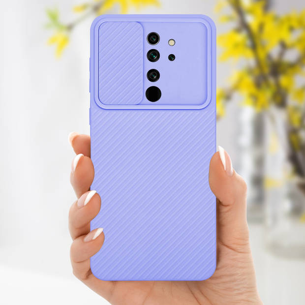 Cadorabo Hoesje geschikt voor Xiaomi RedMi NOTE 8 PRO in Bonbon Paars - Beschermhoes TPU-silicone Case Cover