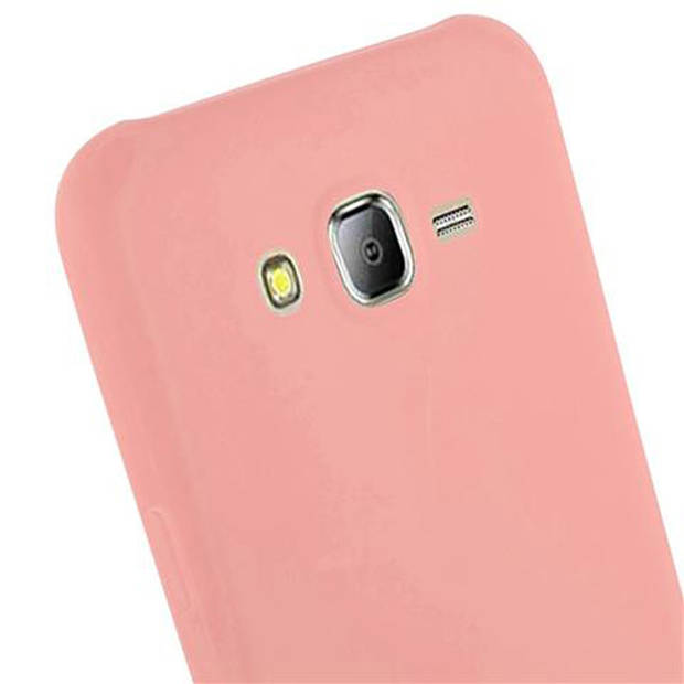 Cadorabo Hoesje geschikt voor Samsung Galaxy J7 2015 in CANDY ROZE - Beschermhoes TPU silicone Case Cover