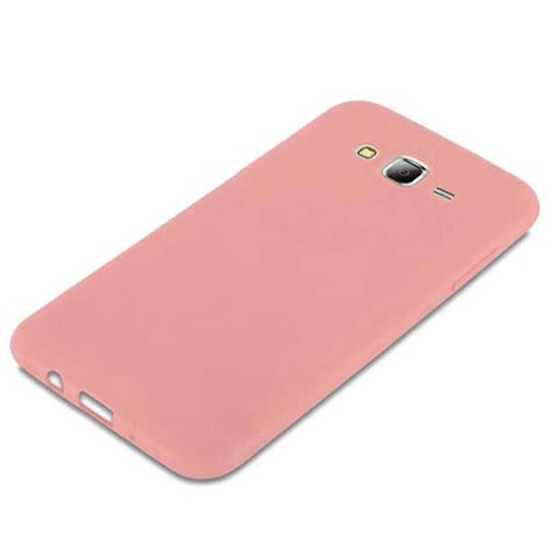 Cadorabo Hoesje geschikt voor Samsung Galaxy J7 2015 in CANDY ROZE - Beschermhoes TPU silicone Case Cover