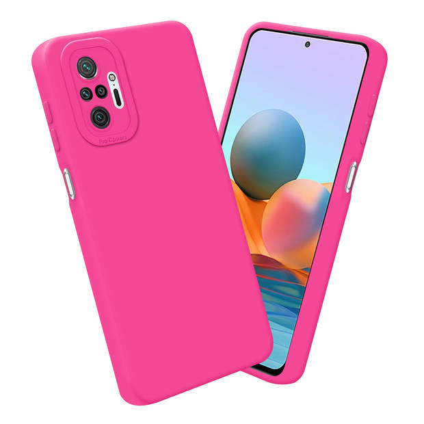 Cadorabo Hoesje geschikt voor Xiaomi RedMi NOTE 10 PRO in FLUID HOTPINK - Beschermhoes TPU silicone Cover Case