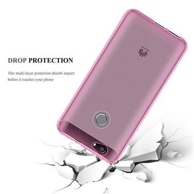 Cadorabo Hoesje geschikt voor Huawei NOVA in TRANSPARANT ROZE - Beschermhoes Cover gemaakt van TPU Silicone Case