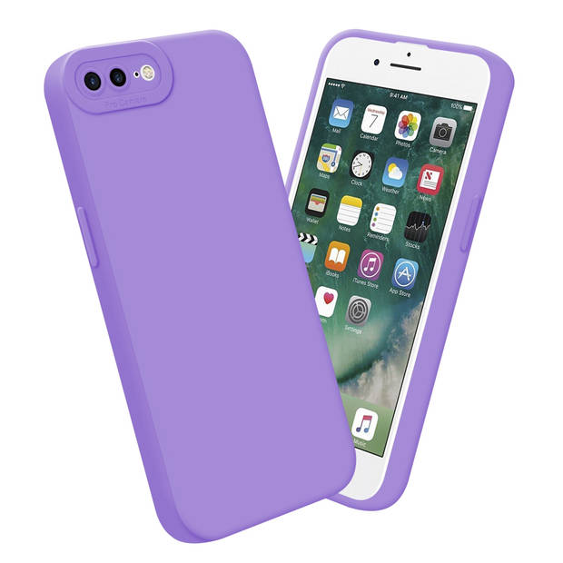 Cadorabo Hoesje geschikt voor Apple iPhone 7 PLUS / 7S PLUS / 8 PLUS in FLUID LICHT PAARS - Beschermhoes TPU silicone