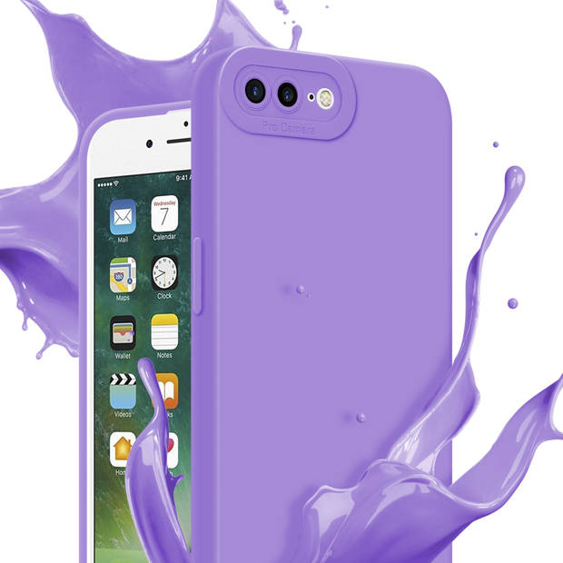 Cadorabo Hoesje geschikt voor Apple iPhone 7 PLUS / 7S PLUS / 8 PLUS in FLUID LICHT PAARS - Beschermhoes TPU silicone