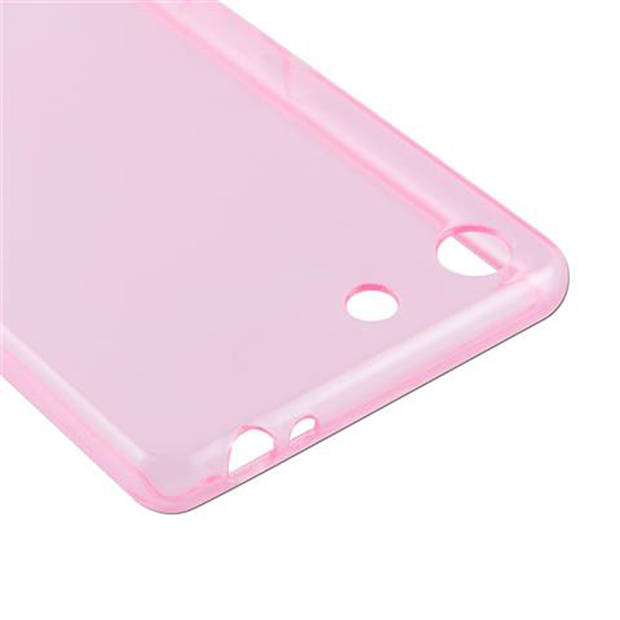 Cadorabo Hoesje geschikt voor Sony Xperia M5 in TRANSPARANT ROZE - Beschermhoes Cover gemaakt van TPU Silicone Case