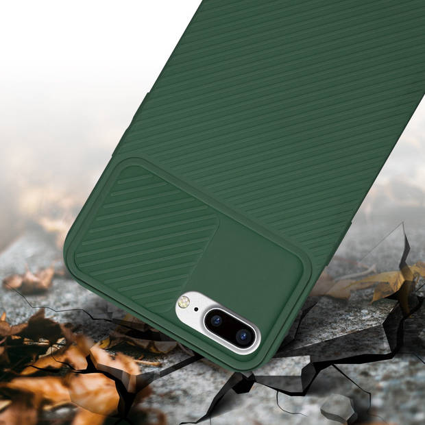 Cadorabo Hoesje geschikt voor Apple iPhone 7 PLUS / 7S PLUS / 8 PLUS in Bonbon Groen - Beschermhoes TPU-silicone Case