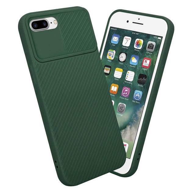 Cadorabo Hoesje geschikt voor Apple iPhone 7 PLUS / 7S PLUS / 8 PLUS in Bonbon Groen - Beschermhoes TPU-silicone Case