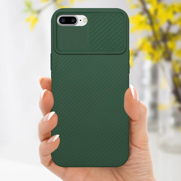 Cadorabo Hoesje geschikt voor Apple iPhone 7 PLUS / 7S PLUS / 8 PLUS in Bonbon Groen - Beschermhoes TPU-silicone Case