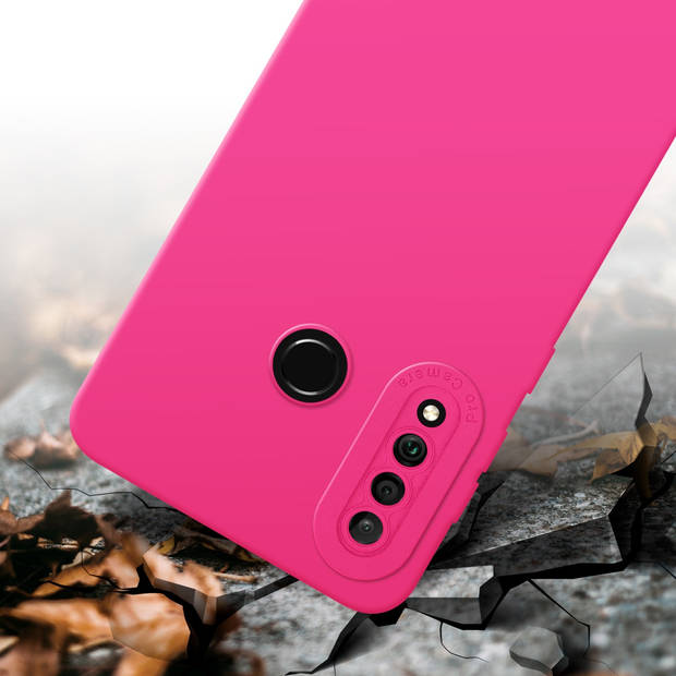 Cadorabo Hoesje geschikt voor Huawei P30 LITE in FLUID HOTPINK - Beschermhoes TPU silicone Cover Case