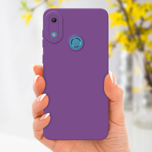 Cadorabo Hoesje geschikt voor Huawei Y6 2019 in FLUID MAT PAARS - Beschermhoes TPU silicone Cover Case