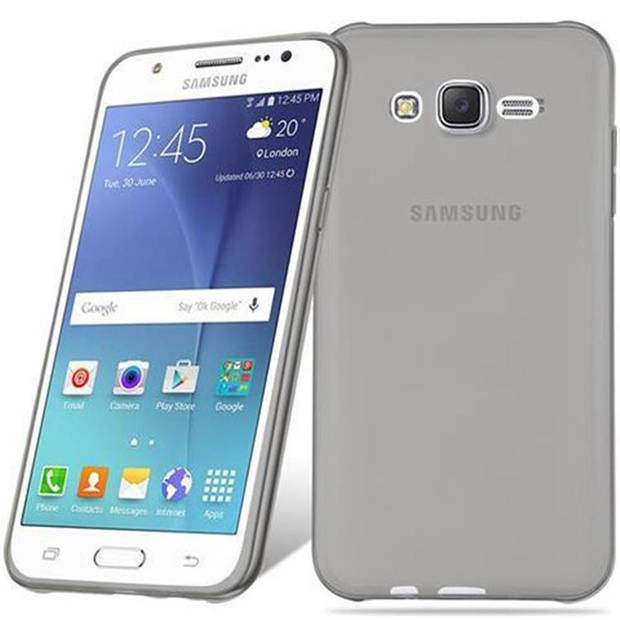 Cadorabo Hoesje geschikt voor Samsung Galaxy J7 2015 in Zwart - Beschermhoes Cover gemaakt van TPU Silicone Case