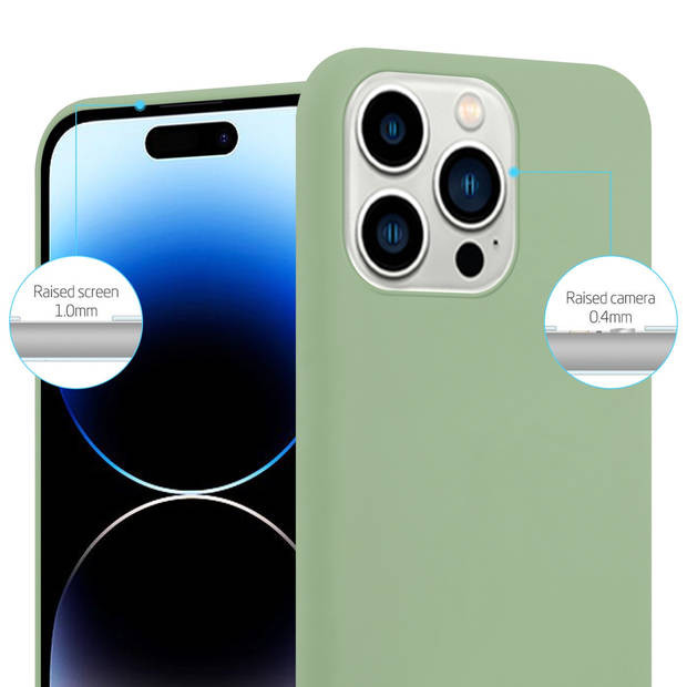 Cadorabo Hoesje geschikt voor Apple iPhone 14 PRO MAX in CANDY PASTEL GROEN - Beschermhoes TPU silicone Case Cover