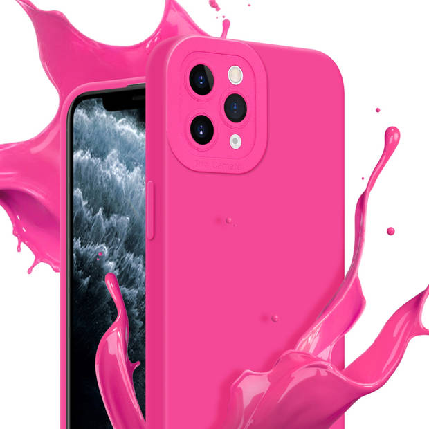 Cadorabo Hoesje geschikt voor Apple iPhone 11 PRO in FLUID HOTPINK - Beschermhoes TPU silicone Cover Case