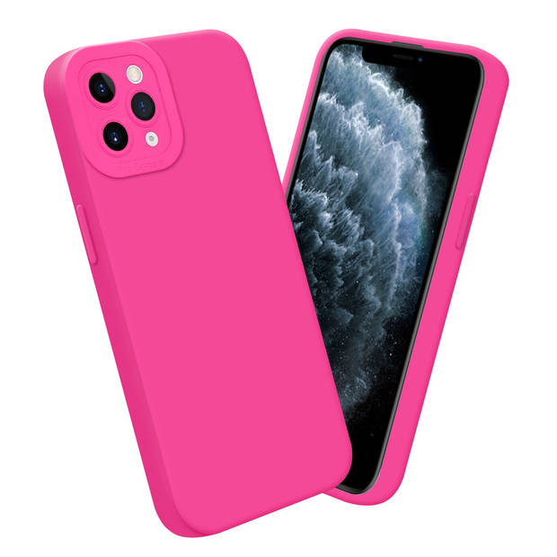 Cadorabo Hoesje geschikt voor Apple iPhone 11 PRO MAX in FLUID HOTPINK - Beschermhoes TPU silicone Cover Case