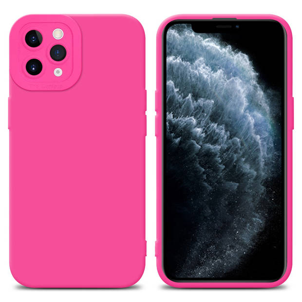 Cadorabo Hoesje geschikt voor Apple iPhone 11 PRO MAX in FLUID HOTPINK - Beschermhoes TPU silicone Cover Case