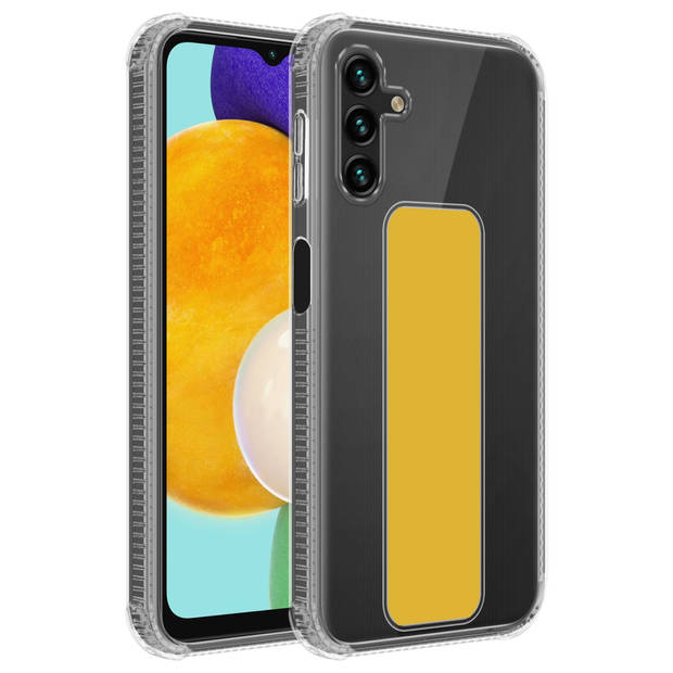 Cadorabo Hoesje geschikt voor Samsung Galaxy A13 5G Cover in GEEL - Beschermhoes TPU silicone Case met houder