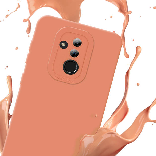 Cadorabo Hoesje geschikt voor Huawei MATE 20 LITE in FLUID LICHT ORANJE - Beschermhoes TPU silicone Cover Case